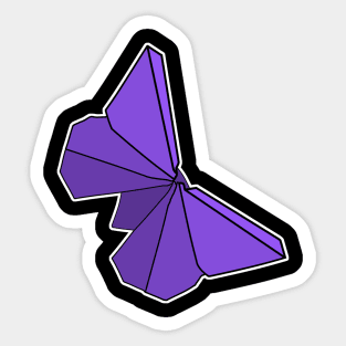 Night Moth Butterfly Origami Sticker Style Design Sticker